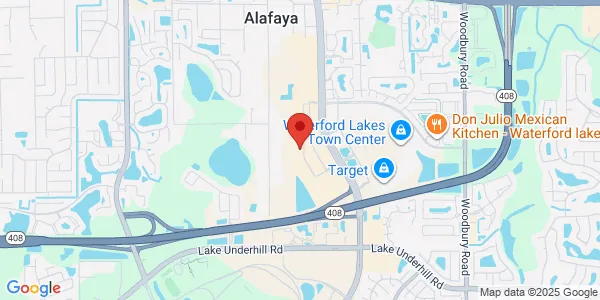 Map of 570 N Alafaya Trl Ste 116 Orlando, FL 32828