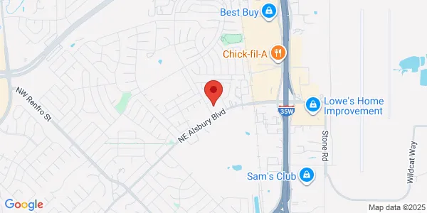 Map of 671 NE Alsbury Blvd Burleson, TX 76028
