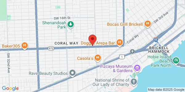 Map of 1743 Coral Way Miami, FL 33145