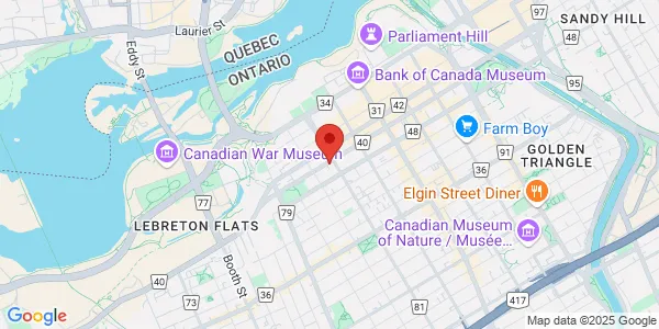 Map of 368 Slater Street Ottawa, ON K1R 5C1 Canada