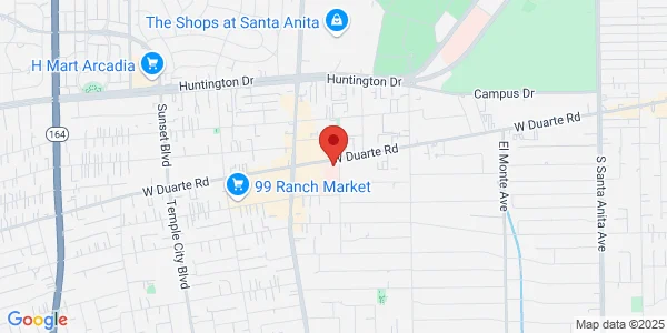 Map of 612 W Duarte Rd Ste 101 Arcadia, CA 91007