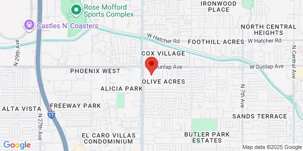 Map of 8913 North 19th Ave Phoenix, AZ 85021