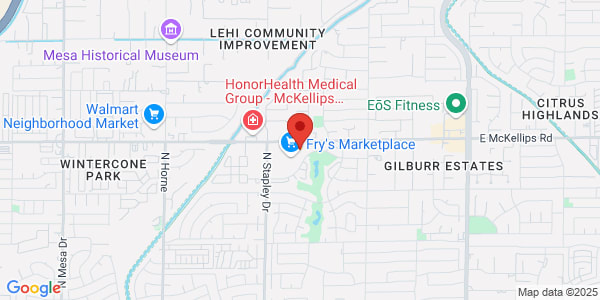 Map of 1345 E Mckellips Rd Ste 103 Mesa, AZ 85203
