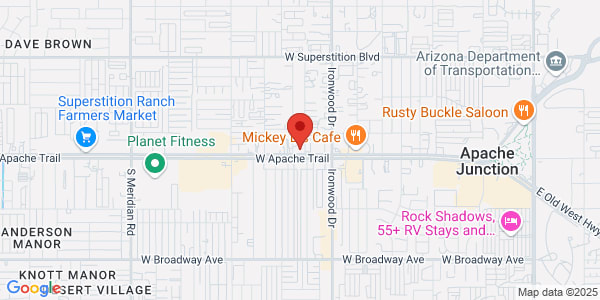 Map of 1840 W Apache Trl Apache Junction, AZ 85120
