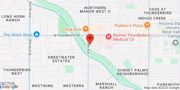Map of 5891 W Eugie Ave Glendale, AZ 85304