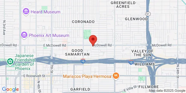 Map of 1301 E McDowell Rd Ste 100 Phoenix, AZ 85006
