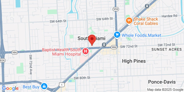 Map of 6141 Sunset Dr Ste 501 South Miami, FL 33143