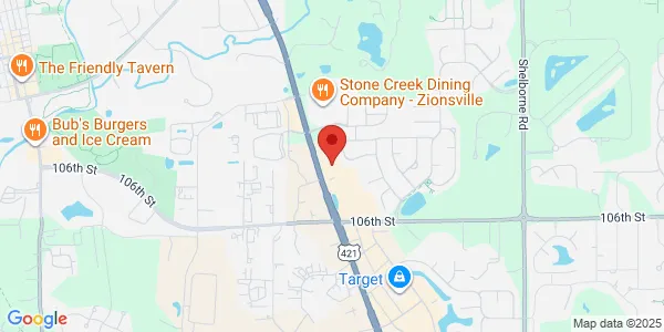 Map of 10801 N Michigan Rd Ste 110 Zionsville, IN 46077