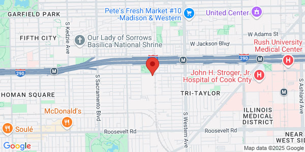 Map of 2615 W Harrison St Bellwood, IL 60104