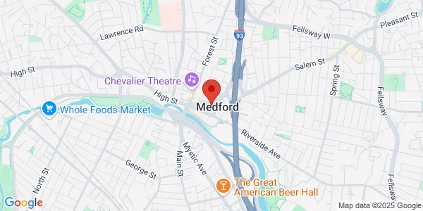 Map of 26 City Hall Mall Medford, MA 02155