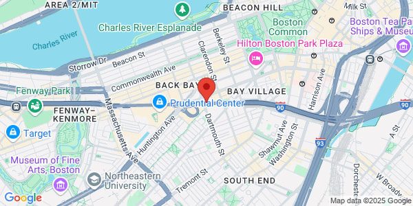 Map of 165 Dartmouth St Boston, MA 02116