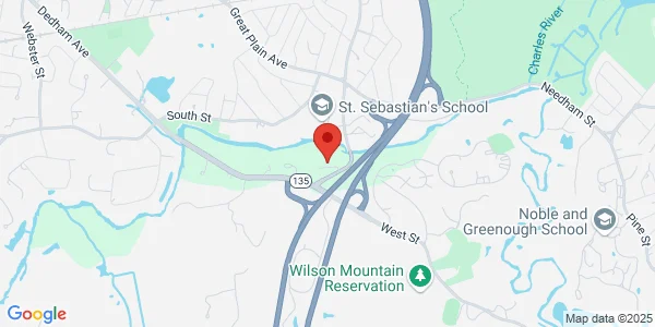 Map of 1 Lyons St Dedham, MA 02026