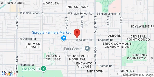Map of 444 W Osborn Rd Phoenix, AZ 85013