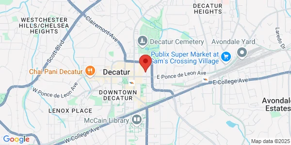 Map of 250 E Ponce De Leon Ave Ste 100 Decatur, GA 30030