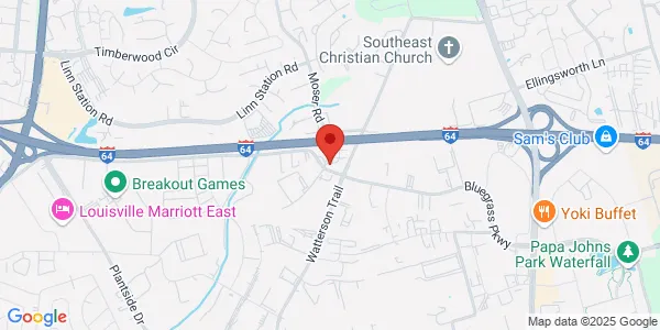 Map of 10825 Bluegrass Pkwy Louisville, KY 40299