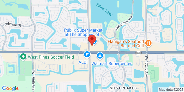 Map of 18351 Pines Blvd Pembroke Pines, FL 33029