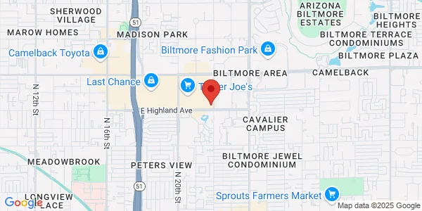 Map of 2150 E Highland Ave Ste 106 Phoenix, AZ 85016