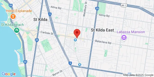 Map of 225-227 Carlisle St Balaclava Victoria 3183 Australia
