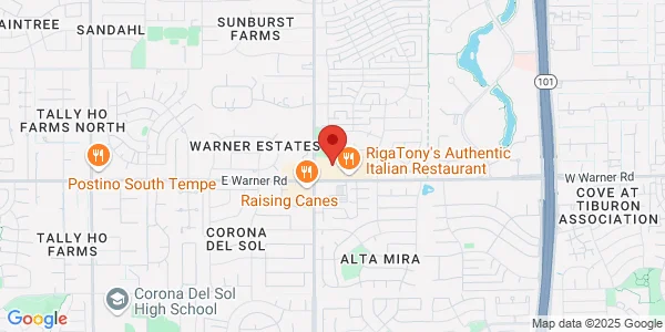 Map of 1840 E Warner Rd Ste 114 Tempe, AZ 85284