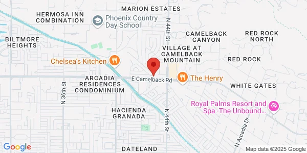 Map of 4200 E Camelback Rd Ste 105 Phoenix, AZ 85018