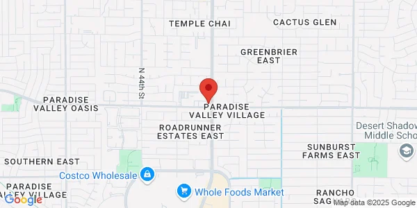 Map of 4760 E Thunderbird Rd Ste 1 Phoenix, AZ 85032