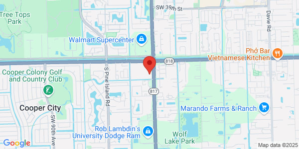 Map of 4741 S University Dr Davie, FL 33328