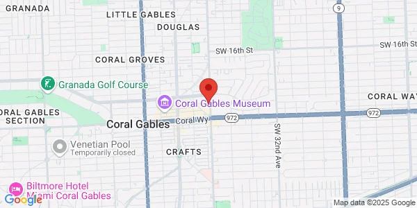 Map of 10 Giralda Ave Coral Gables, FL 33134