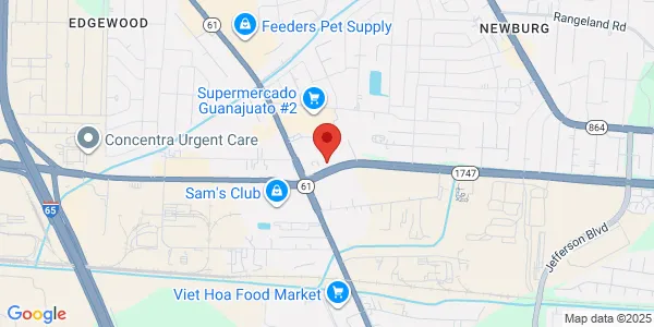 Map of 3605 Fern Valley Rd Ste 120 Louisville, KY 40219