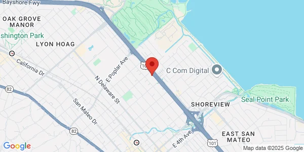 Map of 263 N Amphlett Blvd San Mateo, CA 94401