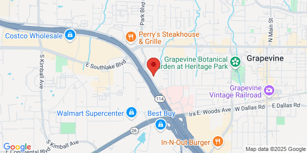 Map of 2020 W Hwy 114 Ste 100 Grapevine, TX 76051