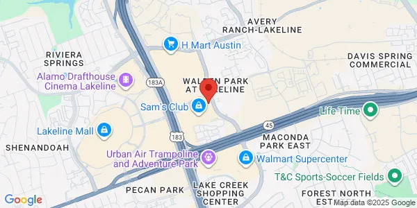 Map of 9800 N Lake Creek Pkwy Austin, TX 78717