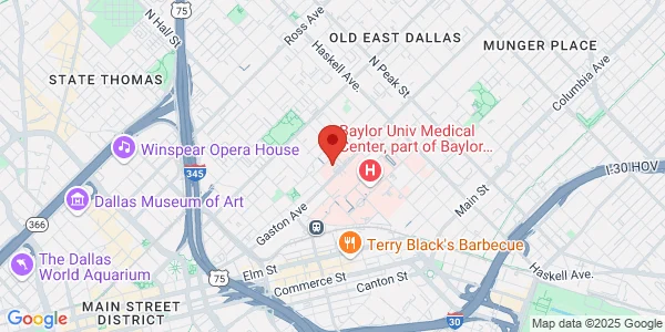 Map of 3417 Gaston Ave St 1000 Dallas, TX 75246