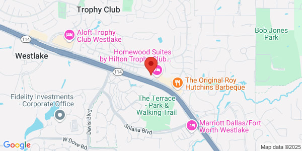 Map of 2850 E Hwy 114 Trophy Club, TX 76262