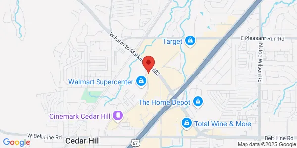 Map of 642 Uptown Blvd Ste 100 Cedar Hill, TX 75104