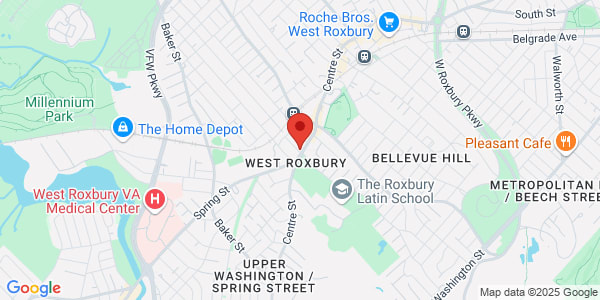 Map of 2081 Centre St West Roxbury, MA 02132