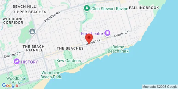 Map of 116 Glen Manor Drive Toronto, ON M4E 2X2 Canada