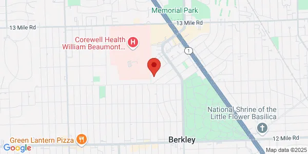 Map of 3347 Merrill Ave Royal Oak, MI 48073
