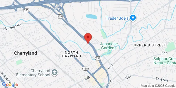 Map of 22211 Foothill Blvd Hayward, CA 94541