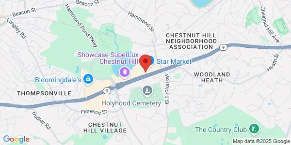 Map of 25 Boylston St Ste 104 Chestnut Hill, MA 02467