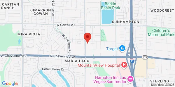 Map of 3320 N Buffalo Dr Ste 106 Las Vegas, NV 89129