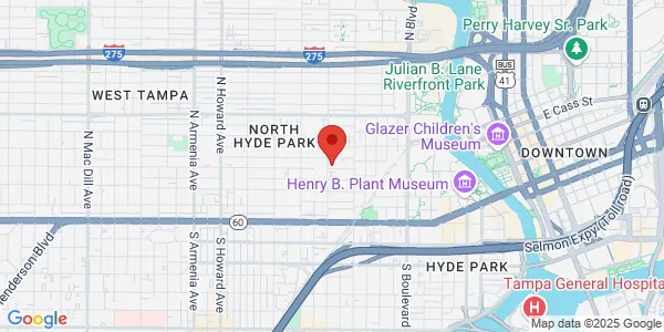 Map of 1355 W Gray St Tampa Bay, FL 33606
