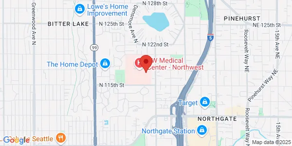 Map of 1560 N 115th St Fl 1, Ste 104 Medical Office Building Seattle, WA 98133