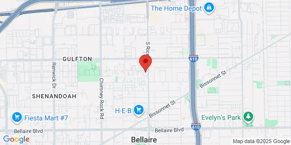 Map of 6108 S Rice Ave Ste A Houston, TX 77081