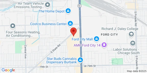 Map of 7456 S State Rd Bedford Park, IL 60638
