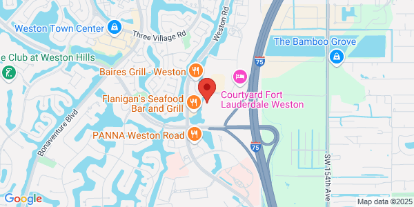 Map of 2300 N Commerce Pkwy Ste 101 Weston, FL 33326