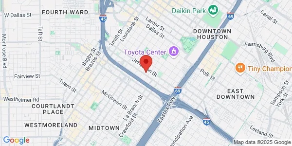 Map of 1315 St Joseph Pkwy Ste 940 Houston, TX 77002