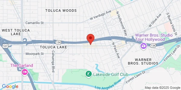 Map of 10101 Riverside Dr Toluca Lake, CA 91602