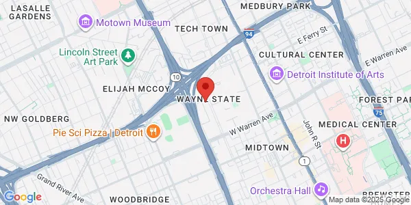 Map of 5285 Anthony Wayne Dr Ste 115 Detroit, MI 48202