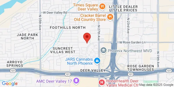 Map of 2925 W Rose Garden Ln Ste 110 Phoenix, AZ 85027
