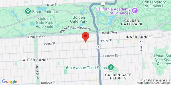 Map of 2131 Irving St San Francisco, CA 94122